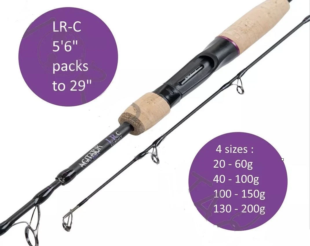Wychwood Agitator 5ft6 Fishing Spinning Baitcasting Travel Lure Rod LR-C Compact